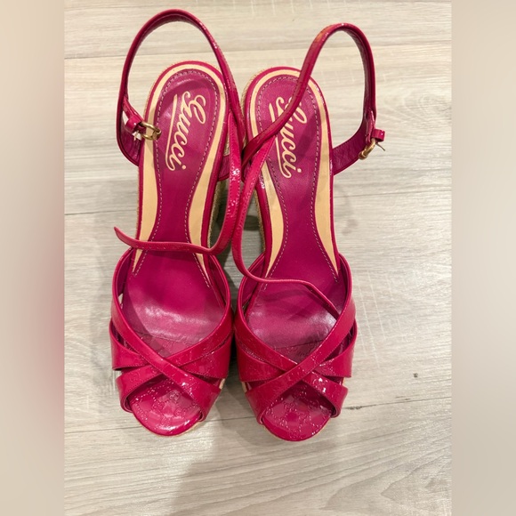 Gucci Patent Leather Wedges